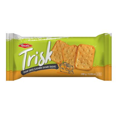 TASTY TREATS TRISK CRACKERS CHEDDAR  100 GR.