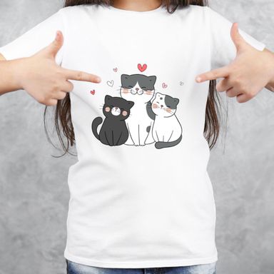 3 Kucing 100% Premium Cotton Import Quality T-Shirt