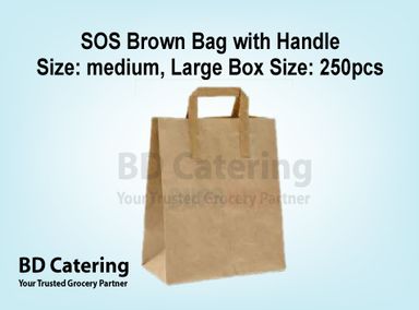 SOS Brown Bag with Handle Size