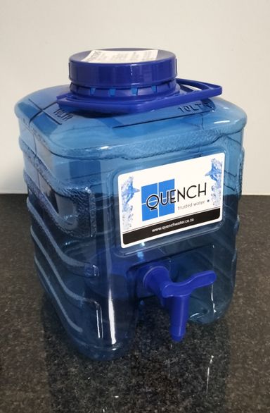 10L Container with tap and water - Blue 