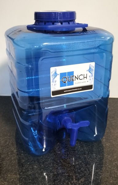 25L Container with tap and water - Blue 