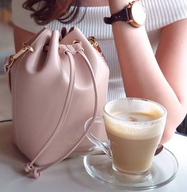 Nano Bucket Bag (Nude Pink)