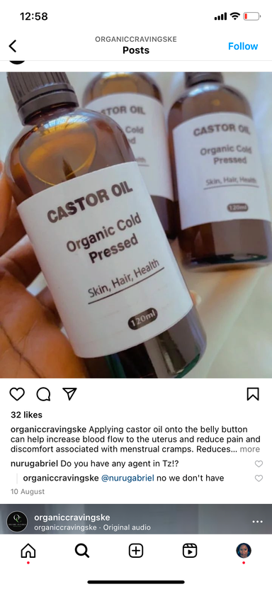 Organic castor oil 