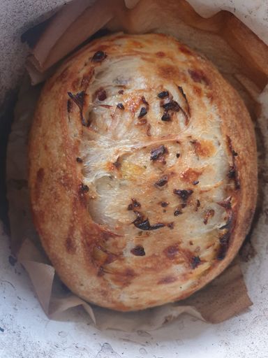 Sauteed Onion and Cheddar Sourdough