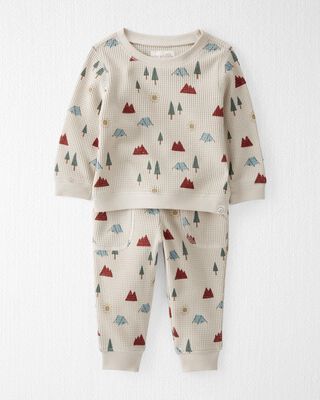BT Organic Cotton Waffle Knit Set - Happy Camper