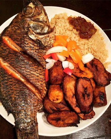 Attiéké + Alloco + Poisson