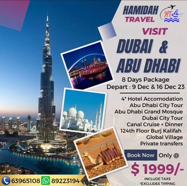 8 Days Visit Dubai & Abu Dhabi