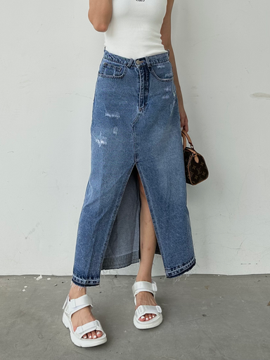 MAXI DENIM SKIRT