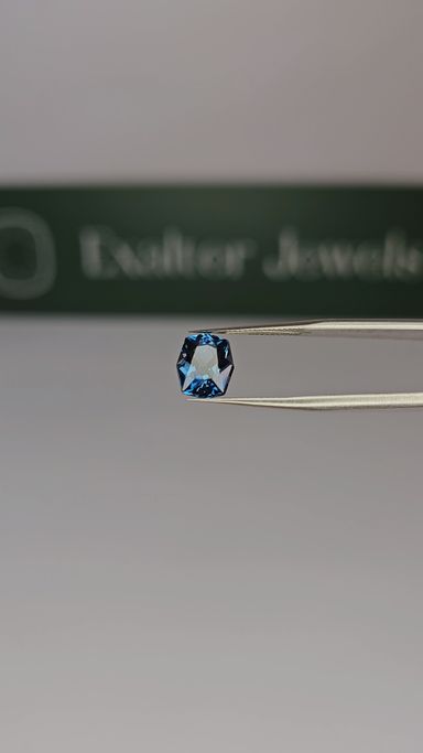 Custom Cut London blue topaz