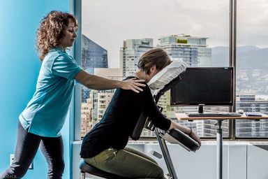 Chair massage for corporate professionals 