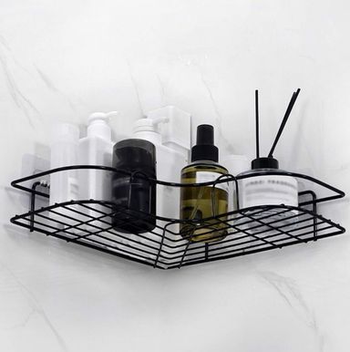 1pc Plain Wall Mounted Bathroom Storage Rack