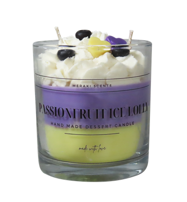 Passionfruit Ice Lolly Inspired Dessert Candle - Fragranced