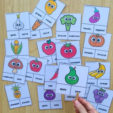 Learning Kit Fruits and Vegetables Theme for 4-6 years old 