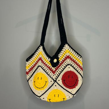 Smiley Tote Bag with Wide Base (M)