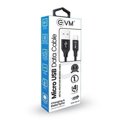 EVM-CM-07 MICRO USB DATA CABLE (1 METER & 4 AMP ) With GST Bill