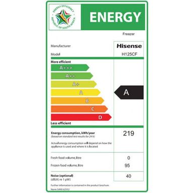 H125CF - 95 LITRES CHEST FREEZER