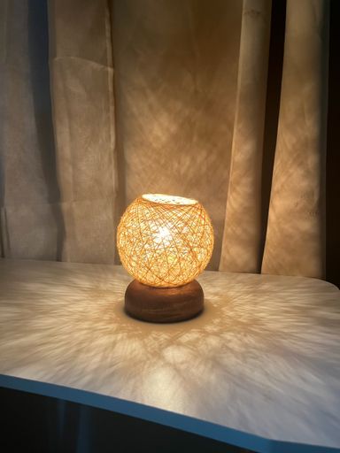 Lampara: Abaca Wool Lamp 6 inches