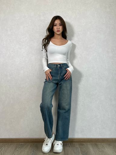 BOYFRIEND JEANS(Vintage-Washed)