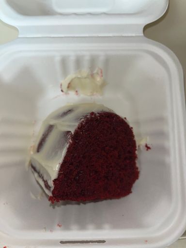 Red Velvet Bundt Cake Slice