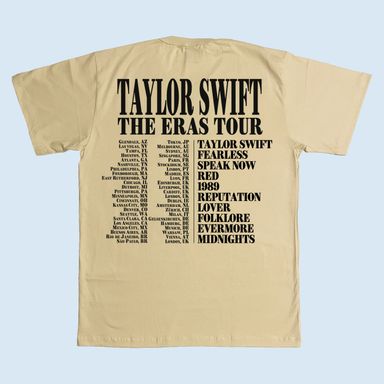 Taylor Swift The Eras International Tour Beige T-Shirt