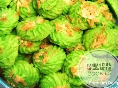 Eggless Pandan Gula Melaka Cookies 