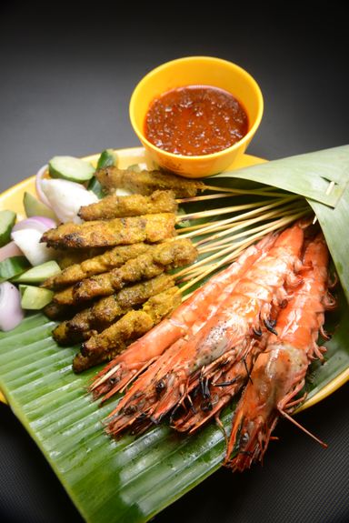 Set G (5 Prawns + 15 Satay)