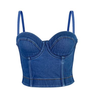 Denim corset