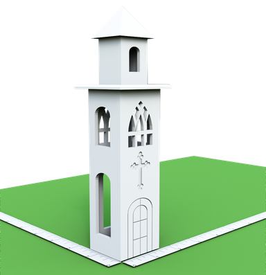 Small Church Tower - Model 10