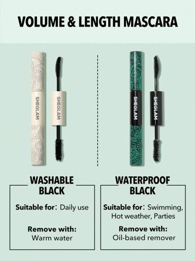 SHEGLAM All-In-One Volume & Length Mascara 2 In 1 - Waterproof