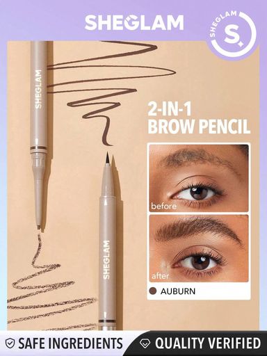 SHEGLAM Brows On Demand 2-In-1 Brow Pencil - Auburn