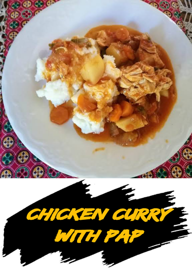 Chicken Curry with Pap