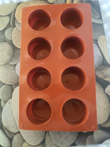 8 Cavity Round Silicone Soap Mould