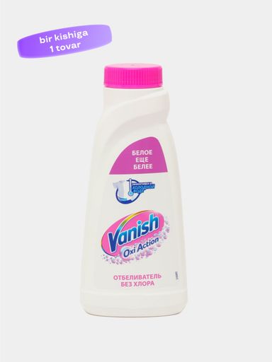 Dog'larni olib tashlash va oqartirish vositasi matolar uchun Vanish Oxi Action, suyuq, 450 ml