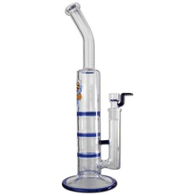 Black Leaf Triple Honey Comb Percolator Glass Bong