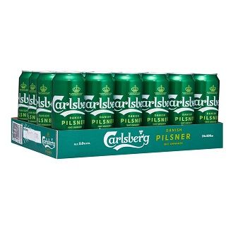 Carlsberg Danish Pilsner Beer Can,(24 X 490ML)