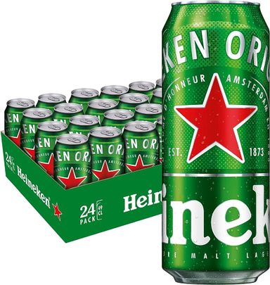 Heineken Lager Beer Can, 24 x 490ml,Lager Beer