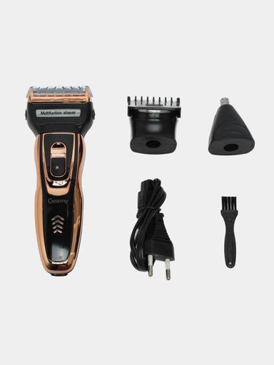 Trimmer elektr soqol mashinasi Geemy GM 595 GM 566, soqol olish uchun, 3 tasi 1 da