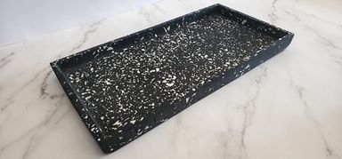 Large Tray - Black Terrazzo