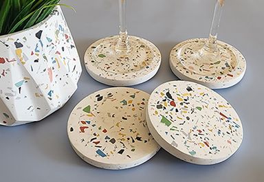 4 Terrazzo Coasters  