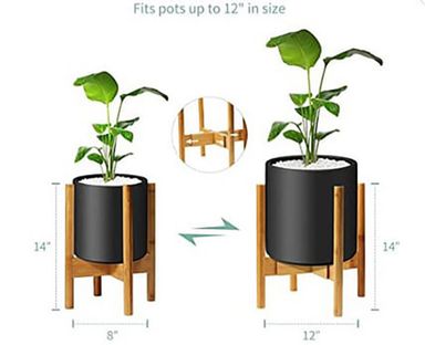 Expandable Plant Stand - Bamboo Color 