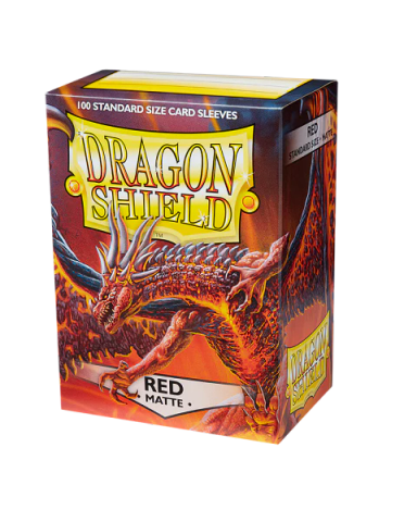 Dragon Shield Sleeve - Standard Size Matte 100 - RED