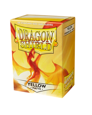Dragon Shield Sleeve - Standard Size Matte 100 - YELLOW