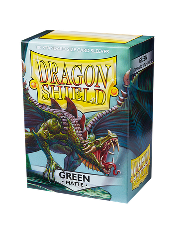Dragon Shield Sleeve - Standard Size Matte 100 - GREEN