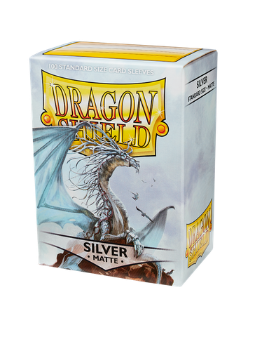 Dragon Shield Sleeve - Standard Size Matte 100 - SILVER