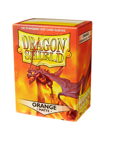 Dragon Shield Sleeve - Standard Size Matte 100 - ORANGE