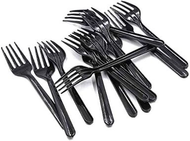 Hotpack Black Plastic Forks 50Pcs