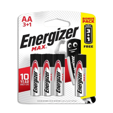 Energizer Aa Max Battery 3+1