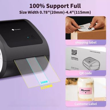 D520 BLUETOOH THERMAL PRINTER + THERMAL STICKER. Fast Printing For Shipping Label Barcode