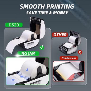 D520 BLUETOOH THERMAL PRINTER + THERMAL STICKER. Fast Printing For Shipping Label Barcode