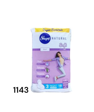 Sleepy Natural Soft (tungi) pad No3 18 dona